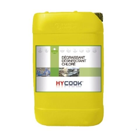 2 en 1 Dégraissant Désinfectant Chlore Bidon de 22L - Hypred Groupe Kersia