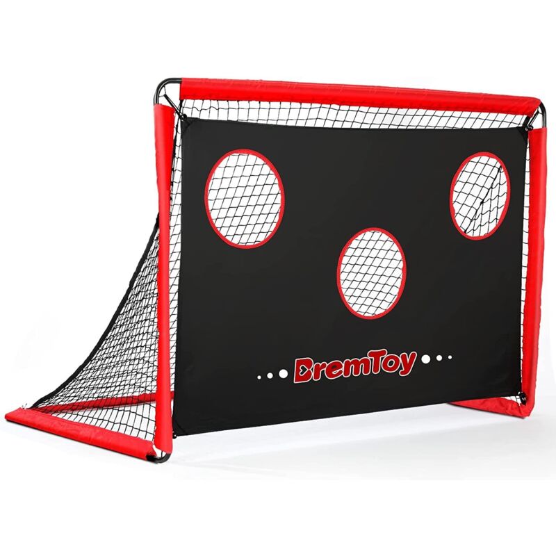 Yoleo - 2 en 1 Filet de But de Football Enfant, Cage de Football Jardin avec Sac, Tissu Oxford étanche, 4 Piles en acier, 180x120cm