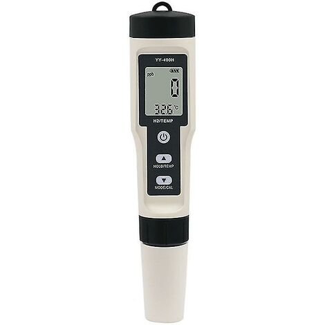 2-en-1 H2/mètre de température fonction de verrouillage des données moniteur de qualité de l'eau pour la maison(Lumière ordinaire)