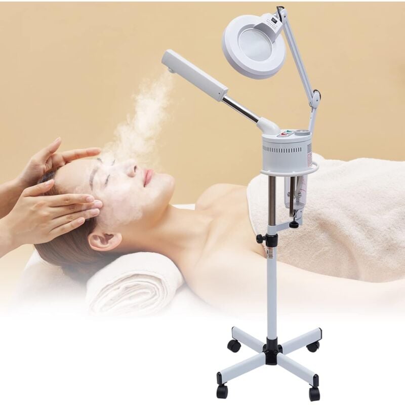 2-en-1, ozone facial steamer, lampe loupe, lampe loupe pour salon, spa, plasma, lampe loupe, humidificateur led, pour machine