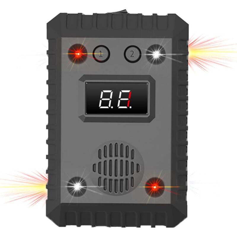 2 en 1 Répulsif Ultrasons Rats Voiture & Intérieur 1 pièces, Triple Effet Anti Martre avec lumières et Alarme, Professionnel Répulsif Animaux