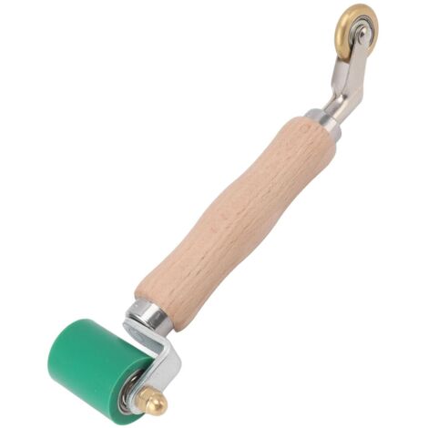 2 en 1 Rouleaux de Pression Résistant Haute Température, Rouleau de Couture en Silicone de 40 mm Rouleau de Couture D'angle de Sol en Laiton pour Soudage Bâches PVC/TPO/EPDM (Vert)