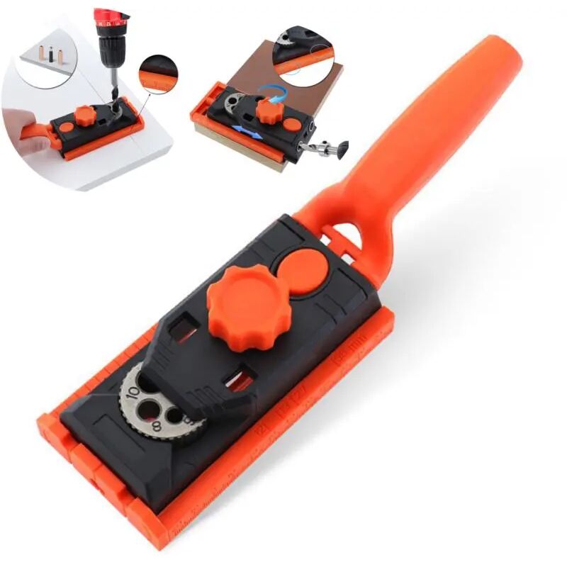 Alovez - 2 en 1 trou de gabarit de trou 6/8/10 / 12mm Dowel Jig menuiserie Locator Doweling Jig Trou Guide de forage bricolage outils de travail du