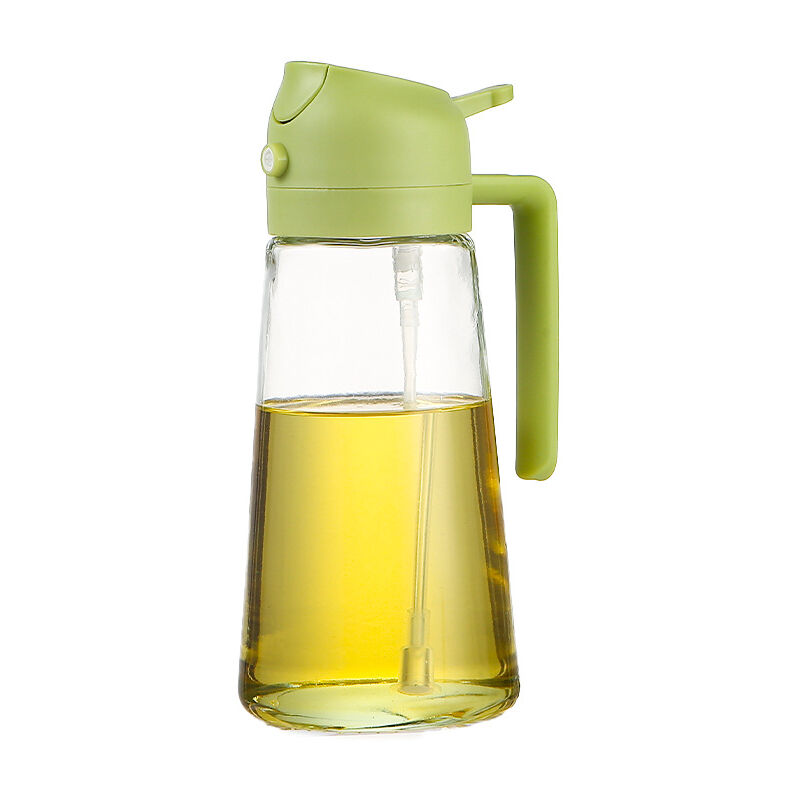 2 en 1 Vaporisateur Huile verre, Spray Huile Multifonctionnel,Pulvérisateur d'Huile pour Cuisine, Cuisson, Gril,avec Pinceau Cuisine et Goupillon