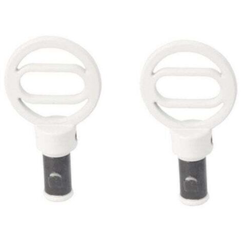 2 Endkappen für Glasleiste, Durchmesser 10 mm, mattweißes Design, CESSOT CESSOT