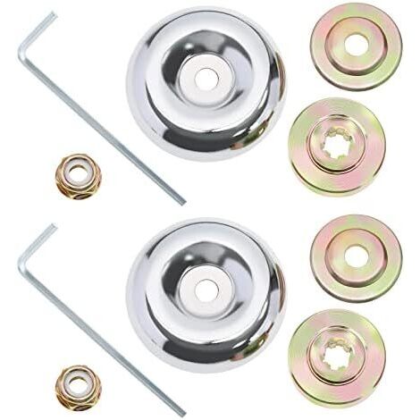 2 Ensembles Boîte de Vitesses Kit Fixation d'écrou Lame d'adaptateur Machine Jardinage en Métal Remplacement pour Tondeuse à Gazon Débroussailleuse Désherbeur -