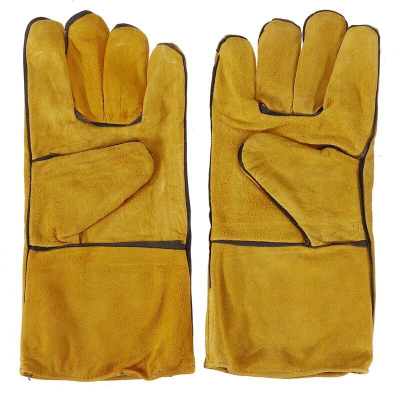 Green Mobility-2 pièces 14 gants de soudeur de jardinage robustes hommes femmes résistant aux épines travail du cuir antidérapant - Jaune