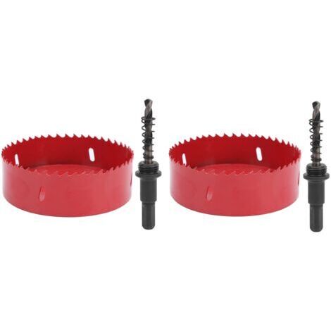 2 ensembles de coupe-scie cloche bimétallique pour panneau d'aluminium trou de feuille de fer PVC ouvert 120165mm(105mm)