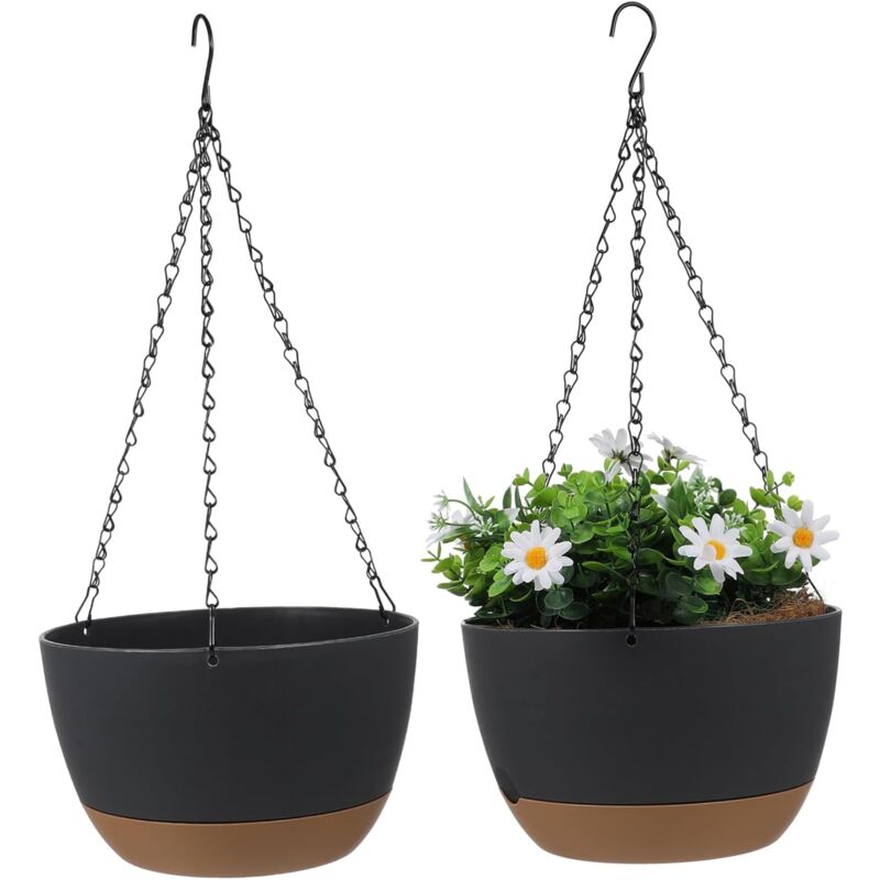 2 Ensembles De Paniers Suspendus pour Plantes Pots De Fleurs pour Plantes D'Intérieur Bassin Suspendu Support pour Plantes Jardinière Suspendue