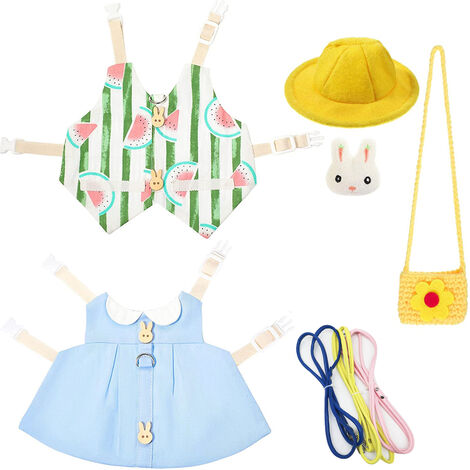 2 Ensembles Petit Animal Harnais Gilet Et Laisse Ensemble Petit Pet Poitrine Harnais Gilet Marche Gilet Harnais Pour Lapin Furet Lapin Tasse À Thé Caniche Chaton