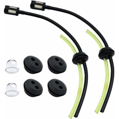 ATALL 2 Ensembles Universel Filtre à Essence Joint Passe durite dans Durites d'essence de tondeuses Durite d'essence Réservoir Filtre à Carburant Durite Essence Debroussailleuse