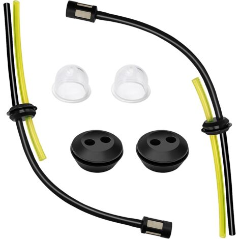 2 Ensembles Universel Filtre à Essence Kit, Durite Essence Debroussailleuse en Caoutchouc, Ampoule D'AmorçAge De Filtre, Joint De RéServoir De Carburant, pour Coupe-Herbe, Débroussailleuse