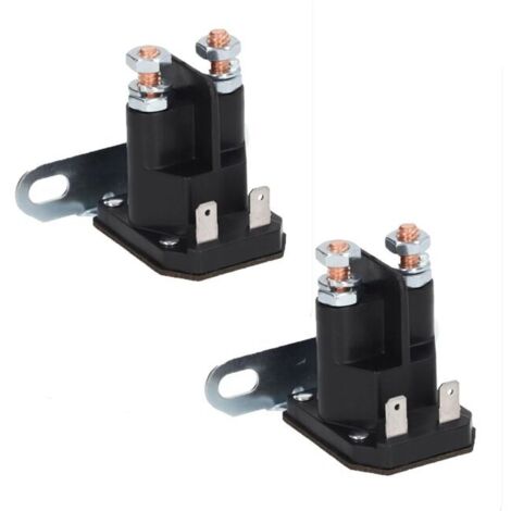 2 Ersatzteile für Rasentraktorzubehör: 12-V-Gleichstrom-Anlasserrelais-Magnetspule, Kupfer, ABS, Aluminium