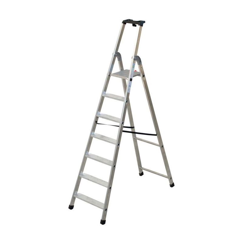 Matisère - Escabeau 7 marches - Hauteur max. de travail 3.59m - Q50/7