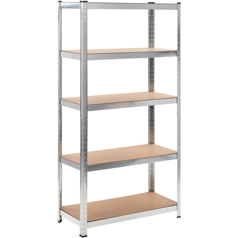

vidaXL Estante de Almacenamiento Plateado - Marrón