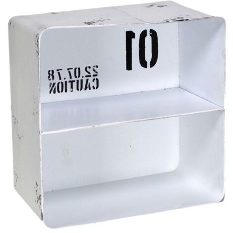 2 estantes bristol metal blanco estante cuadrado cm29,5x15h30