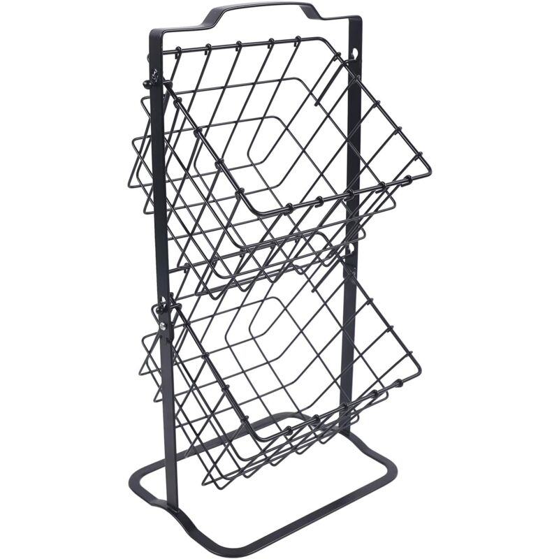 Metall Obstkorb Aus Draht – Schwarz, 27,7 X 10,9 Cm – Für Küchentheke, Frischhaltung & Deko