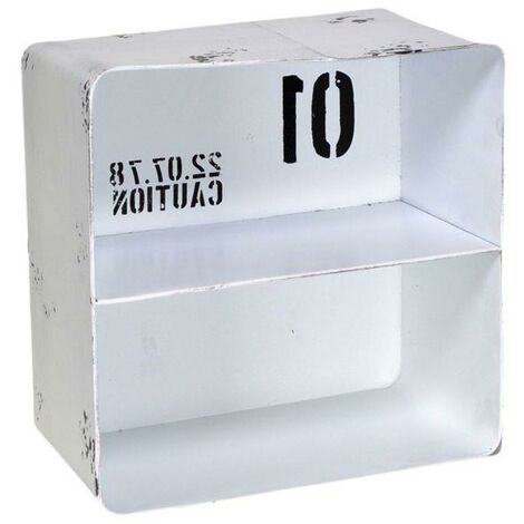 2 étagères bristol étagère carrée en métal blanc cm29,5x15h30