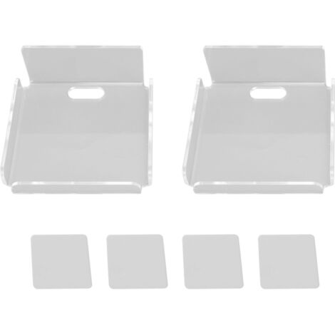 2 étagères murales acryliques adhésives pour enceintes, ajustables à plusieurs angles, gain de place pour caméras de sécurité, bureau ou maison