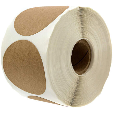2 etichette rotonde autoadesive, 3,8 cm/1,5", in carta kraft bianca, per forno e congelatore, adesivi di ringraziamento