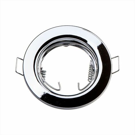 2 faretti incasso tondo fissi cromo 3586