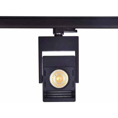 2 Faro proiettore led cob da binario 30 watt faretto luce naturale 4000k illuminazione vetrine orientabile da soffitto
