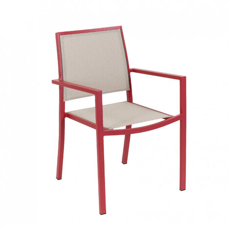 2 fauteuils de jardin en aluminium Santorin Terracotta