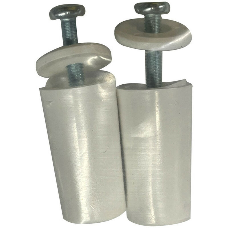 EDM - 2 fermi bianchi per tende lunghezza 40 mm in...