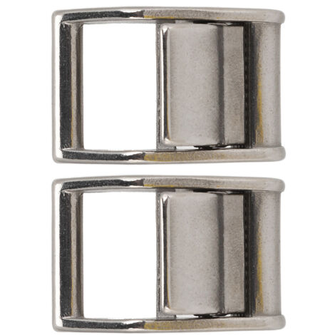 2 Fermoirs à Clapet en Acier Inoxydable 316 pour Sangles de Lestage et d'Arrimage, 27mm - Lot de 2