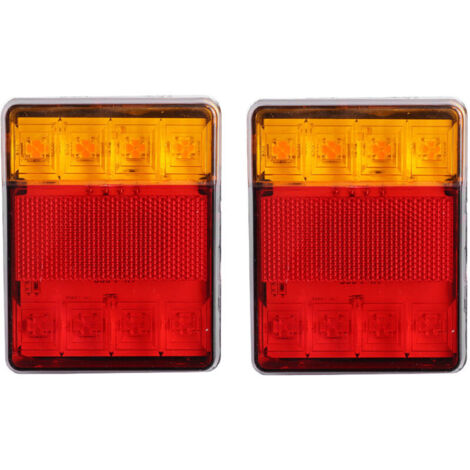 2 feux arrière LED 12 V, clignotants, étanches et antichoc, pour remorques, camions et bateaux,de DEBUNS