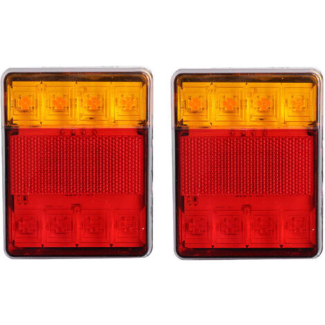 2 feux arrière LED 12 V, clignotants, étanches et antichoc, pour remorques, camions et bateaux,de DEBUNS