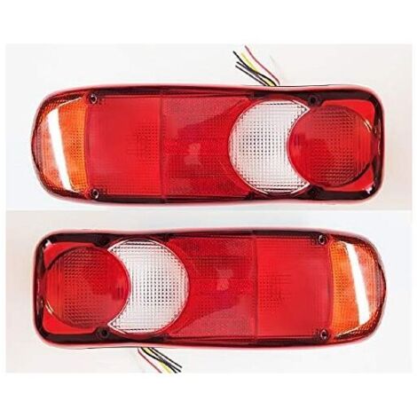 2 feux arrières lampe pour camion, benne basculante, tracteur, remorque, châssis - ampoules universelles fonctionnant en 12 V et 24 V