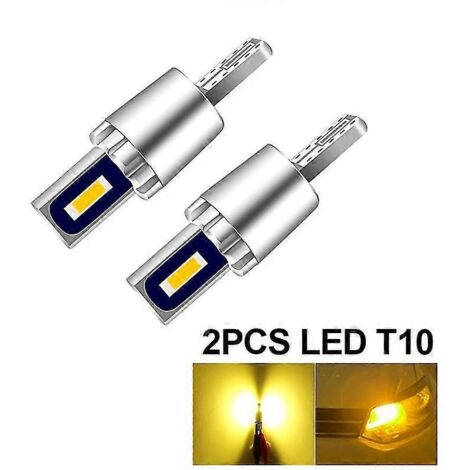 2 feux de position/stationnement LED Canbus T10 194 pour moto BMW S1000RR S1KRR HP4 (2009-2018) - 2 LED jaunes