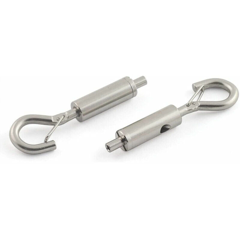 FVO - 2 fibbie di sicurezza con gancio e vite ad