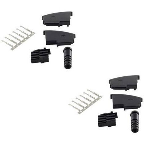 2 fiches mâles TAE F Shiverpeaks BASIC-S, non montées, kit mâle, coudé noir Shiverpeaks Contenu: 2 pc(s) S482232
