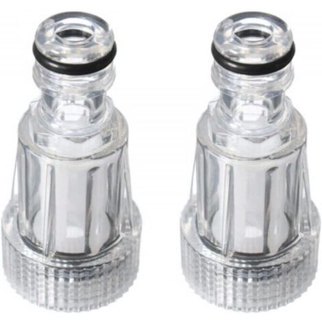 2 Filtre à eau, Plastique transparent, 3 cm, Pour Karcher K2-K7, Nettoyage haute pression