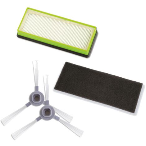 Pack de 2 filtres et 2 brossettes pour aspirateur robot – Nettoyage efficace – Compatible Rowenta et Tefal – Accessoires de remplacement - ZR177002