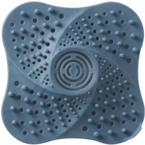 2 filtros de pelo para ducha (azul) con ventosa para el lavabo