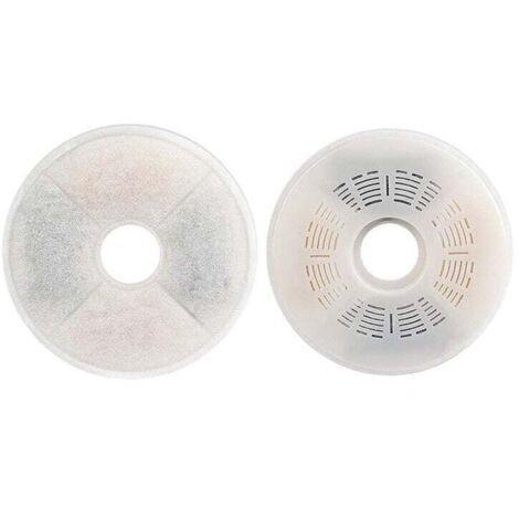 2 filtros para fuente de agua para gatos, filtro de repuesto redondo para perro/gato, filtro para fuente de agua para mascotas con carbón activado.