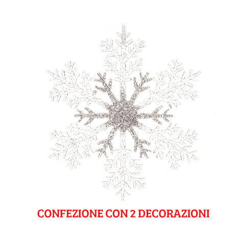 ECD Germany Decorazione Fiocco di Neve con 288 LED Bianchi Caldi