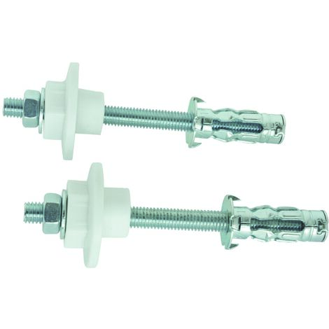 2 fixations lavabo paroi creuse 8x50 + chevilles