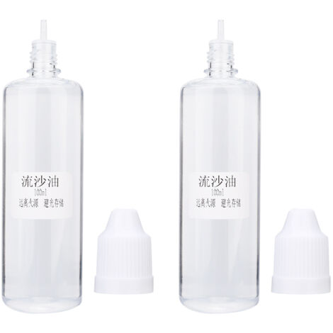 2 Flacons d'Huile Sable Mouvant Incolore pour Accessoires de Bijoux et Coques de Téléphone 100ml