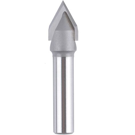 2 flûtes 60 degrés V - Diamètre de coupe : 12 mm - Tige : 8 mm - Fraise CNC - Fraise à tige pour veines, chanfreinages et rainures en V.