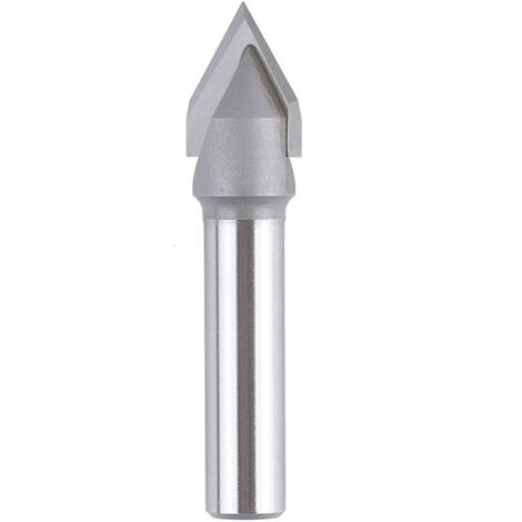 2 flûtes 60 degrés V - Diamètre de coupe : 12 mm - Tige : 8 mm - Fraise CNC - Fraise à tige pour veines, chanfreinages et rainures en V.-LIAIKI