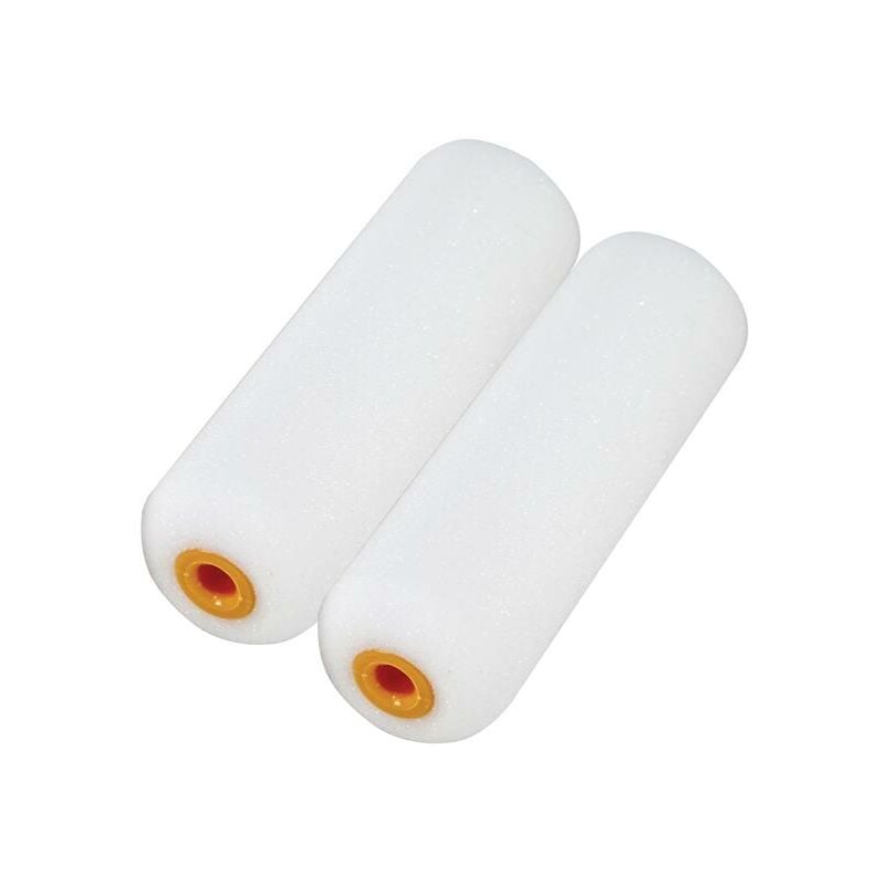 Faithfull - 750448R4/750448R16 Foam Mini Roller Refills 100mm (4in) Pack of 2 FAIRMINI2F