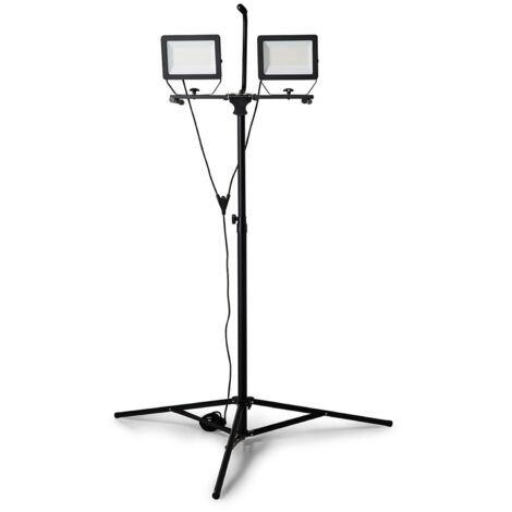 2 Focos LED sobre Trípode, 2 x 100W, 17.000 Lumen Cable 3m, IP65 MINOS STACK