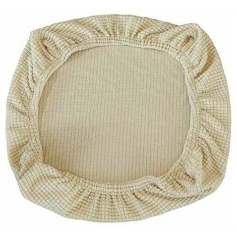 2 fundas elásticas de licra para silla, lavables, para oficina, comedor, bar y decoración de bodas (beige)