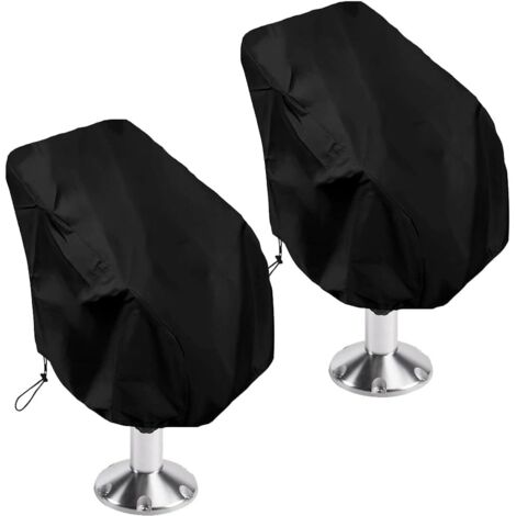 2 fundas para asientos de yate para exteriores, fundas impermeables para asientos marinos, funda antipolvo para asiento de timón central de yate