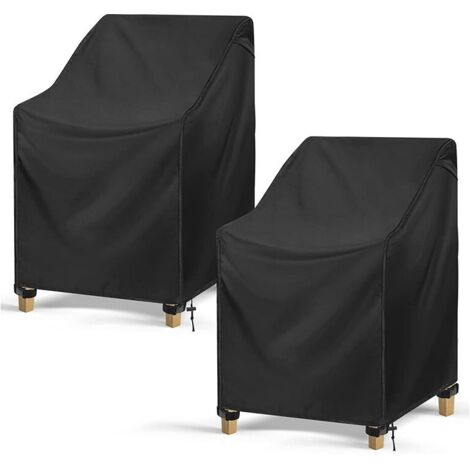 2 fundas para sillas de jardín, tela Oxford 420D, impermeables, para muebles de jardín (89 x 97 x 74 cm)