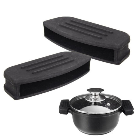 2 fundas protectoras de silicona para ollas y sartenes